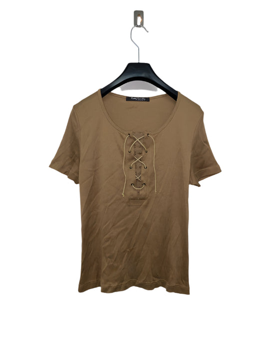VINTAGE brown blouse (L)