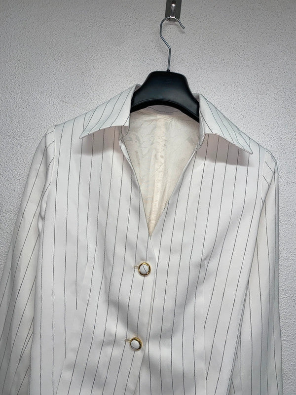 VINTAGE striped classy chic shirt/jacket (M)