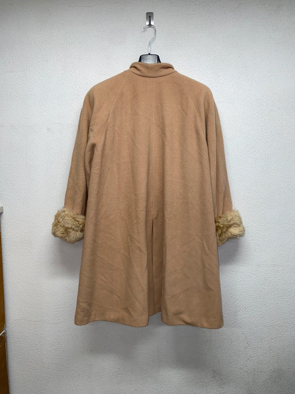 VINTAGE Betty Barclay cashmere asymmetrical midi coat (L)