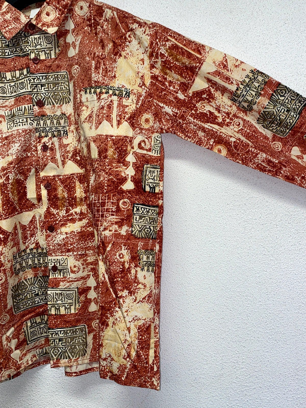 VINTAGE button up shirt boxy fit (S/M)