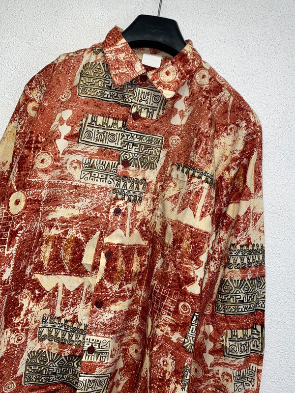 VINTAGE button up shirt boxy fit (S/M)