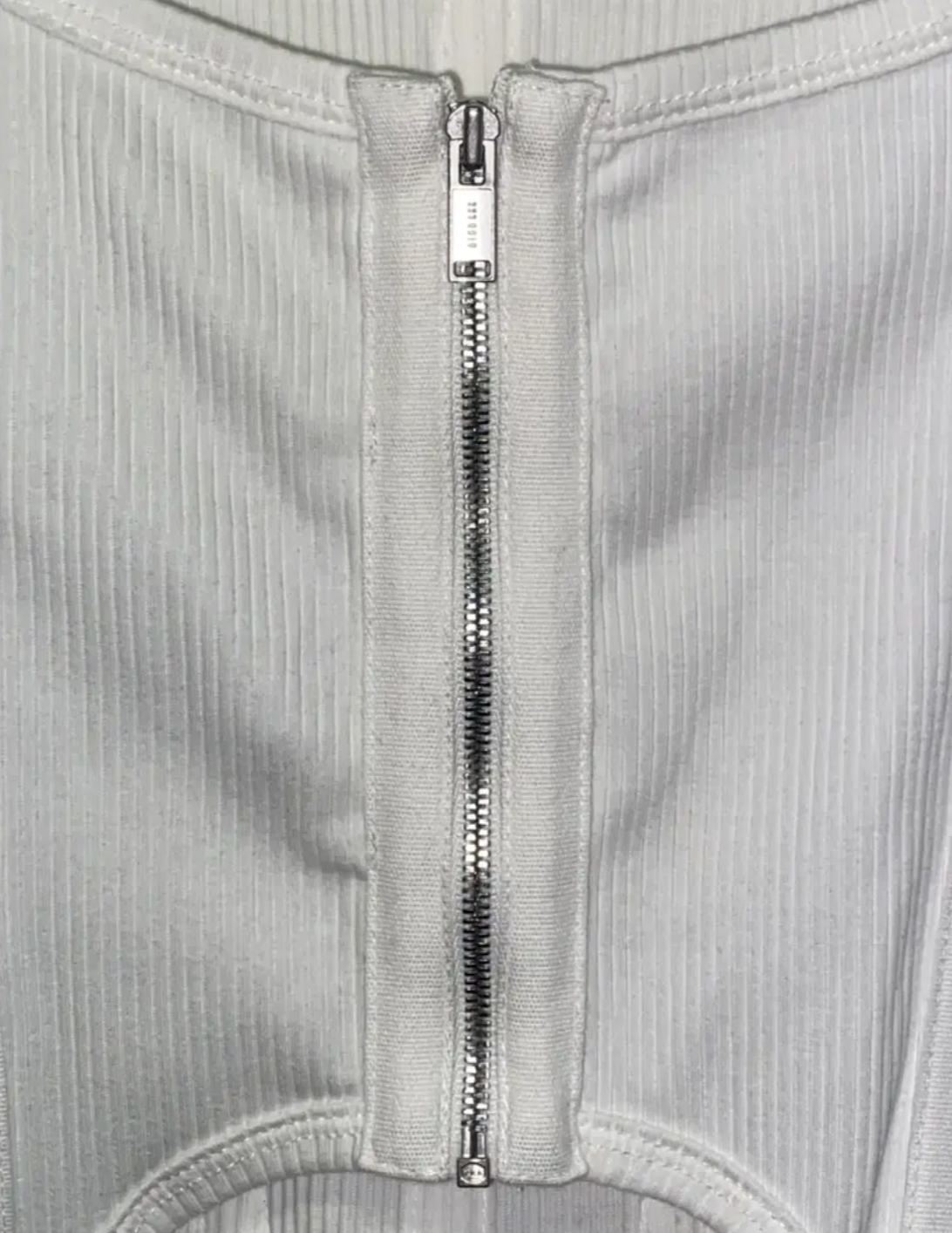 DION LEE white ribbed corset top (M)
