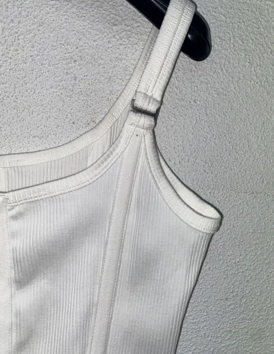 DION LEE white ribbed corset top (M)