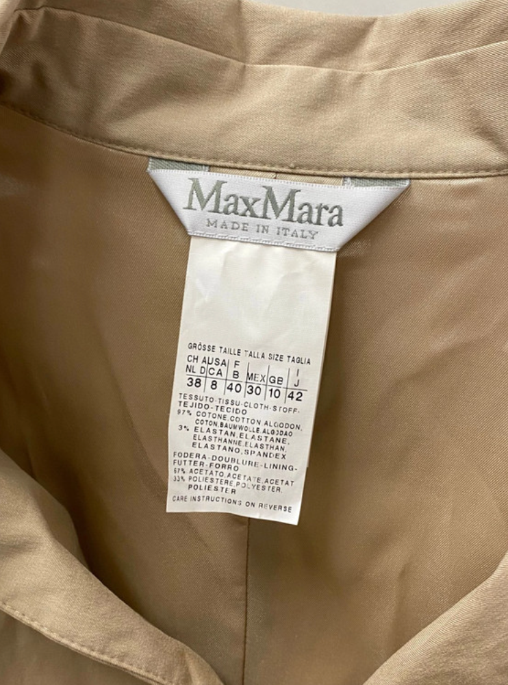 MAX MARA Beige mini dress with belt (S)
