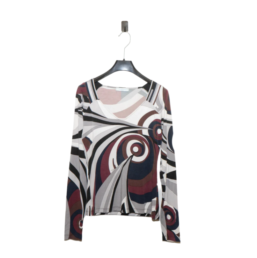 EMILIO PUCCI geometric stretchy top (S)