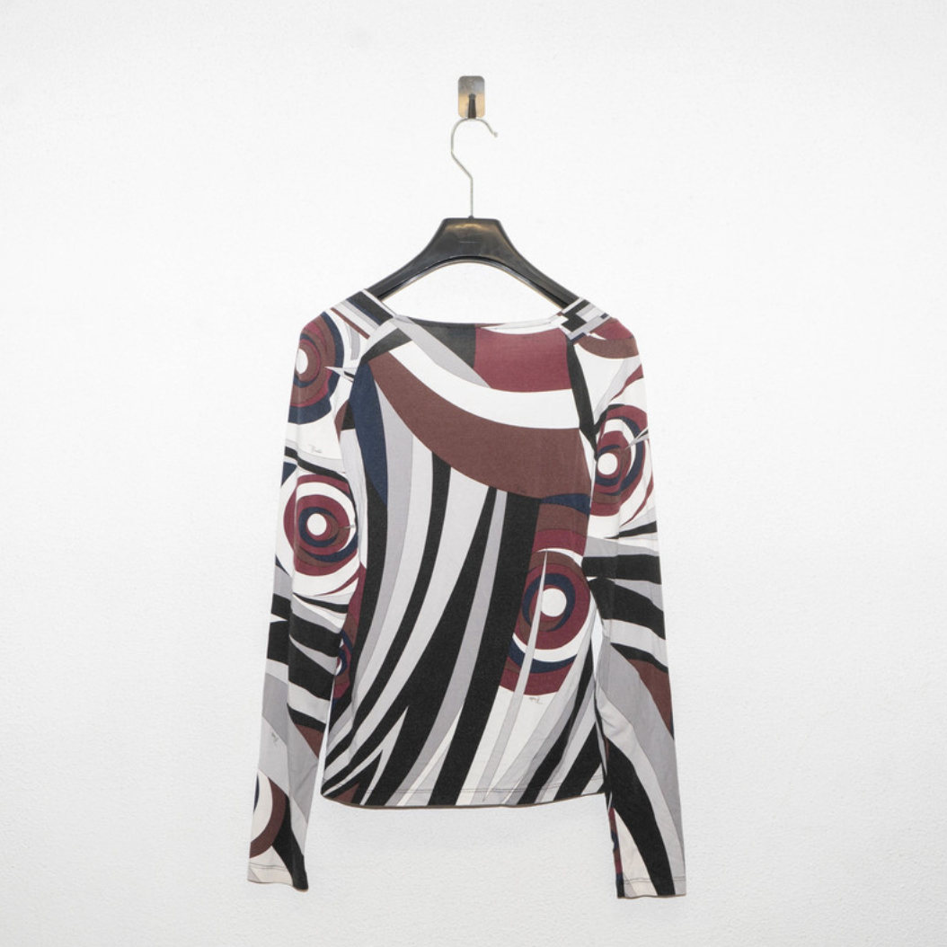 EMILIO PUCCI geometric stretchy top (S)