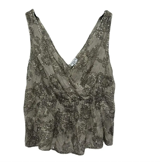 PAUL SMITH silk ruffled sleeveless blouse (42/L)