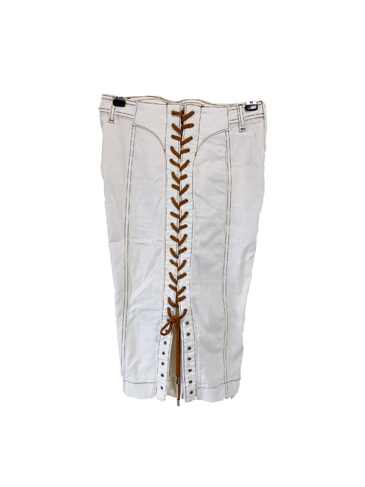 DOLCE & GABBANA white-cream cotton skirt (S)