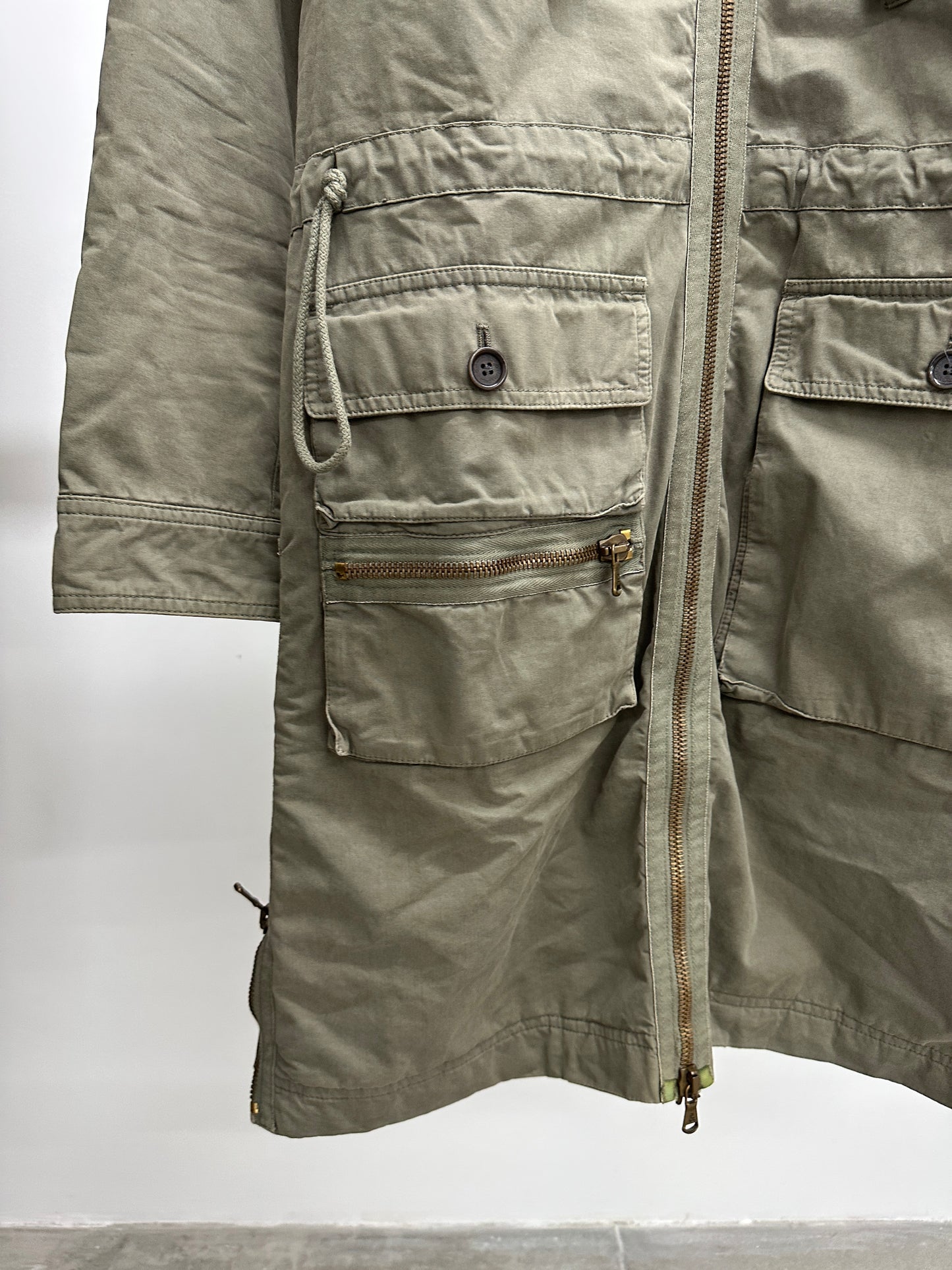DOLCE & GABBANA green long coat (M)
