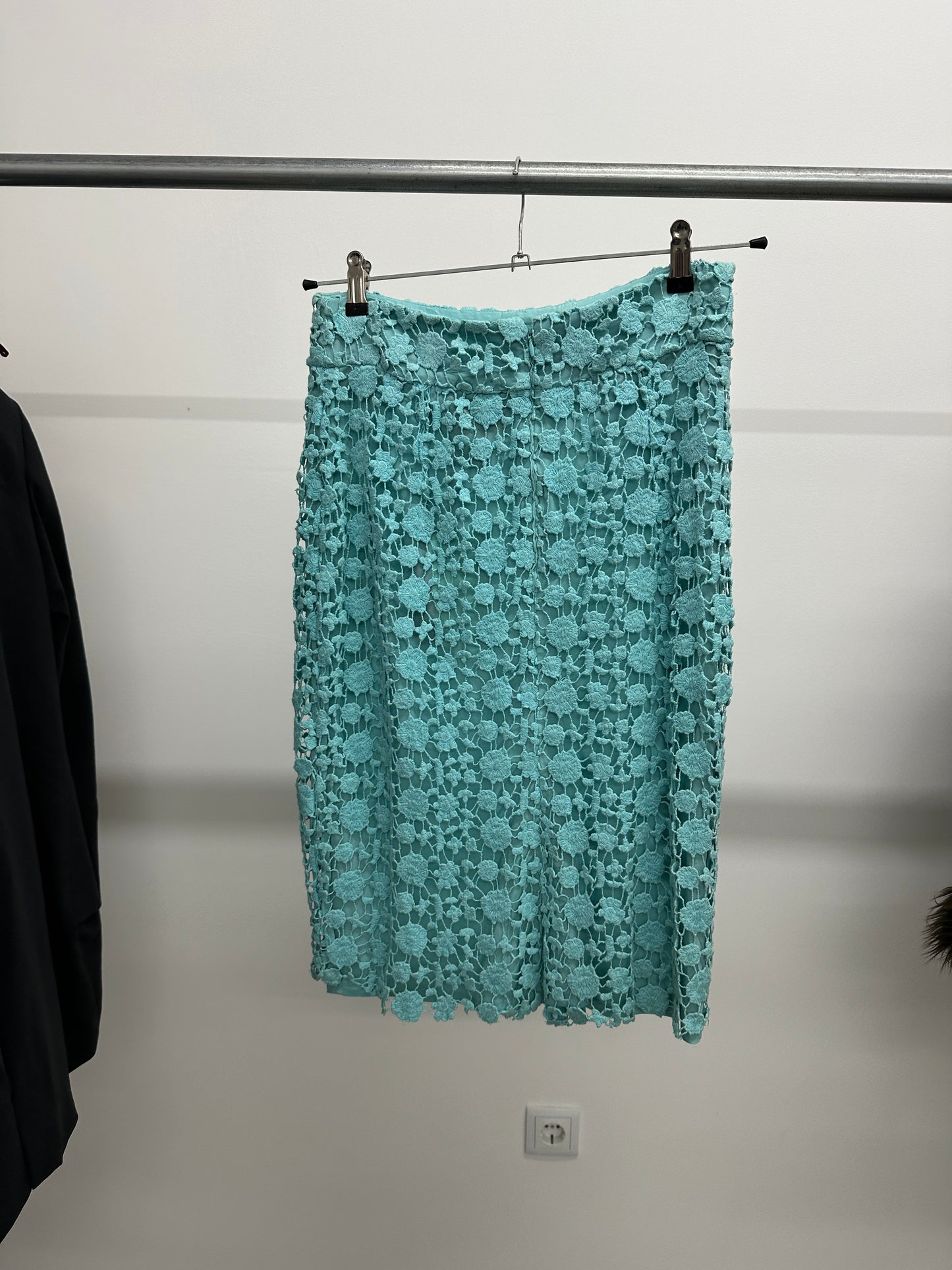 ROBERTO CAVALLI blue lace skirt (L)