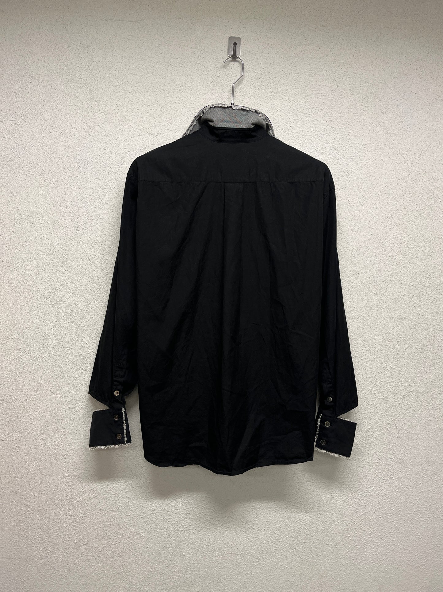 OUR LEGACY black shirt with distressed details (M)