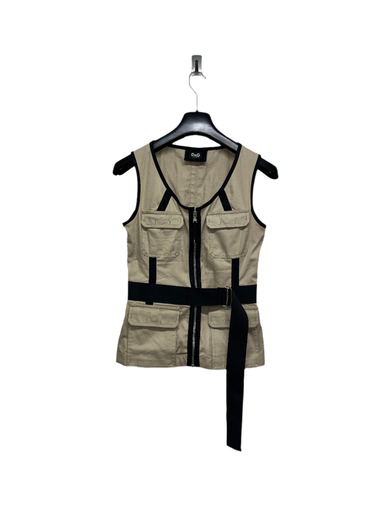 DOLCE & GABBANA utility cargo gillet belted vest (M)