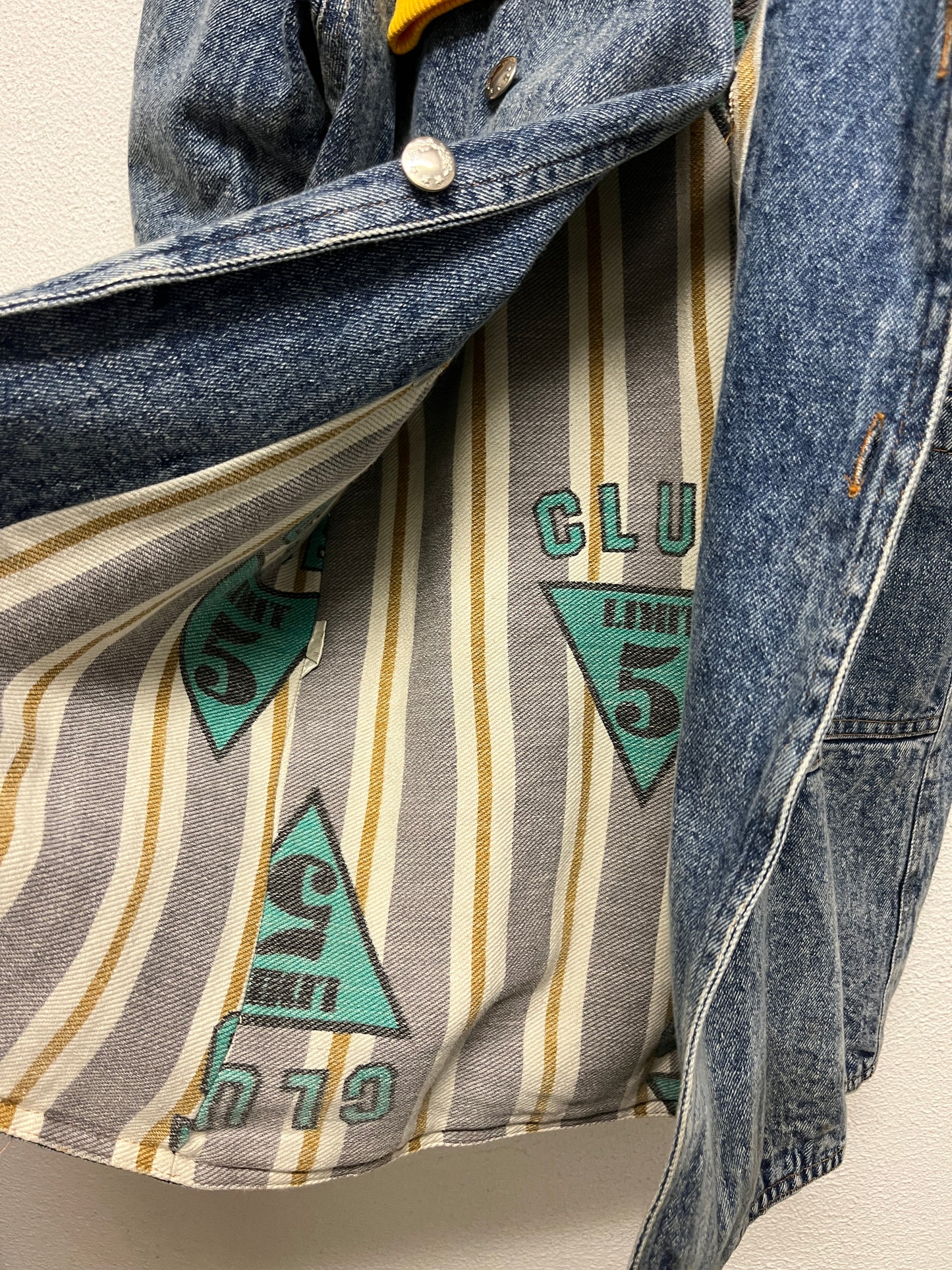 VINTAGE denim jacket with sweater attached (XS/S)
