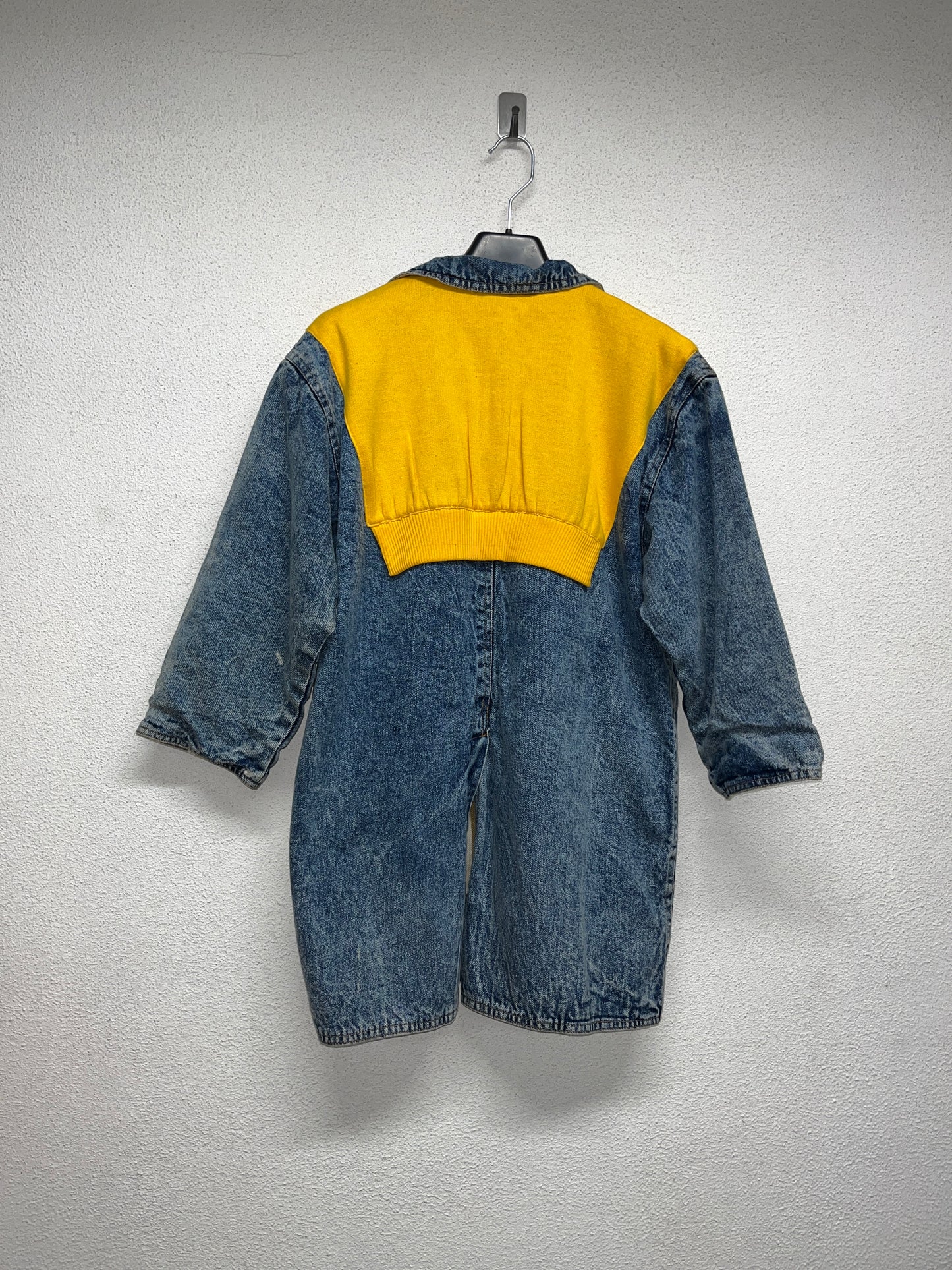 VINTAGE denim jacket with sweater attached (XS/S)