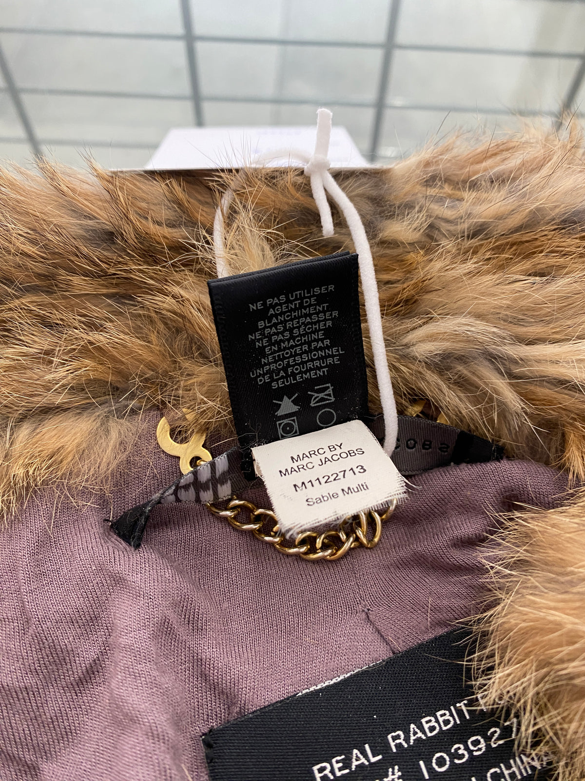 Marc by Marc Jacobs Fall/Winter 2012 brown rabbit fur jacket (S)