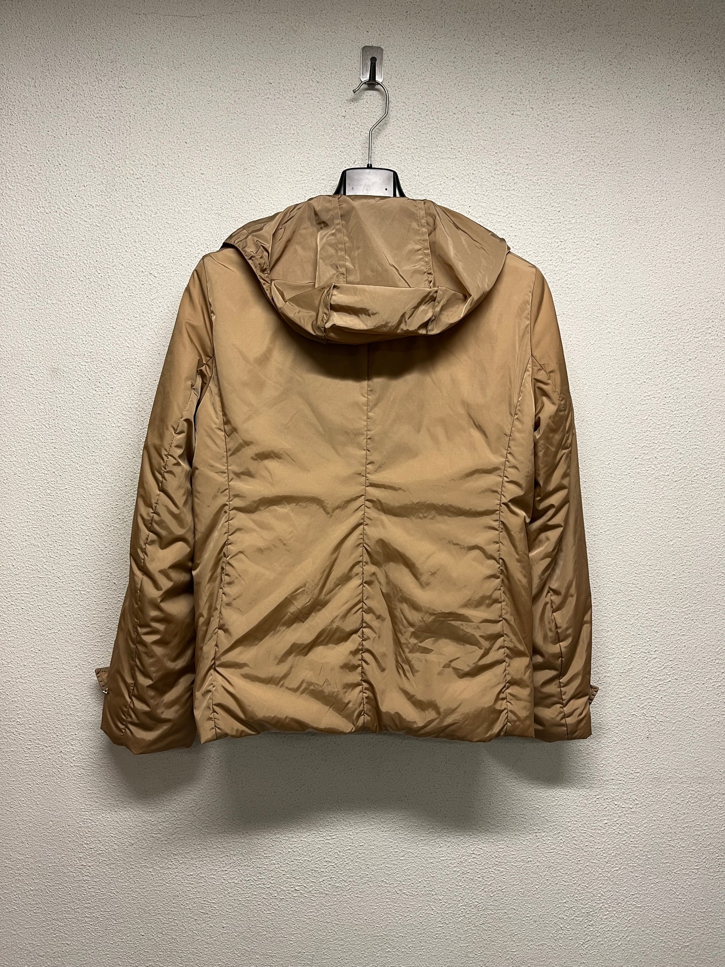 MAX MARA camel nylon zip-up puffer jacket (S)