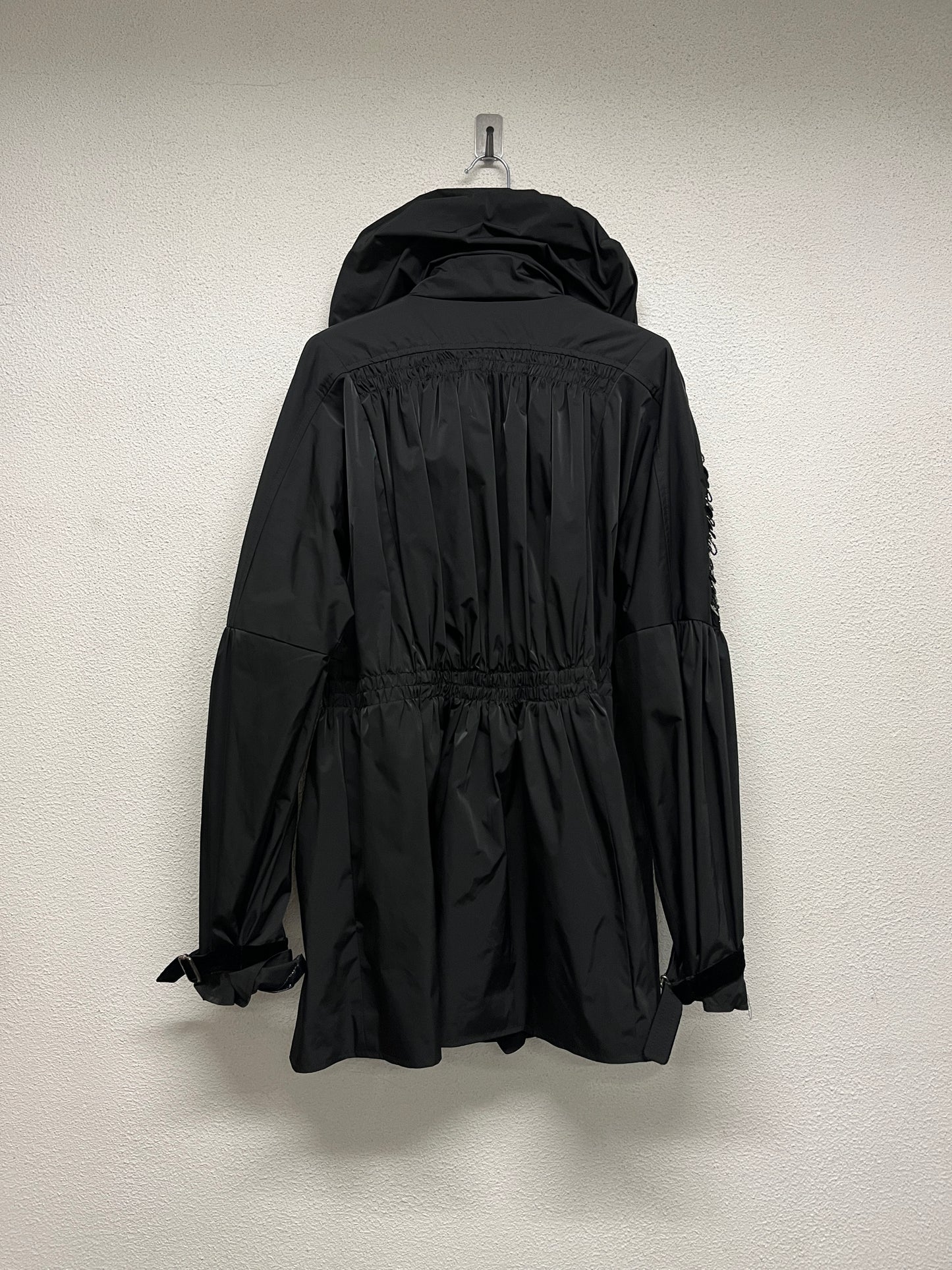 ETRO parka coat with beading details and puffed collar (M)