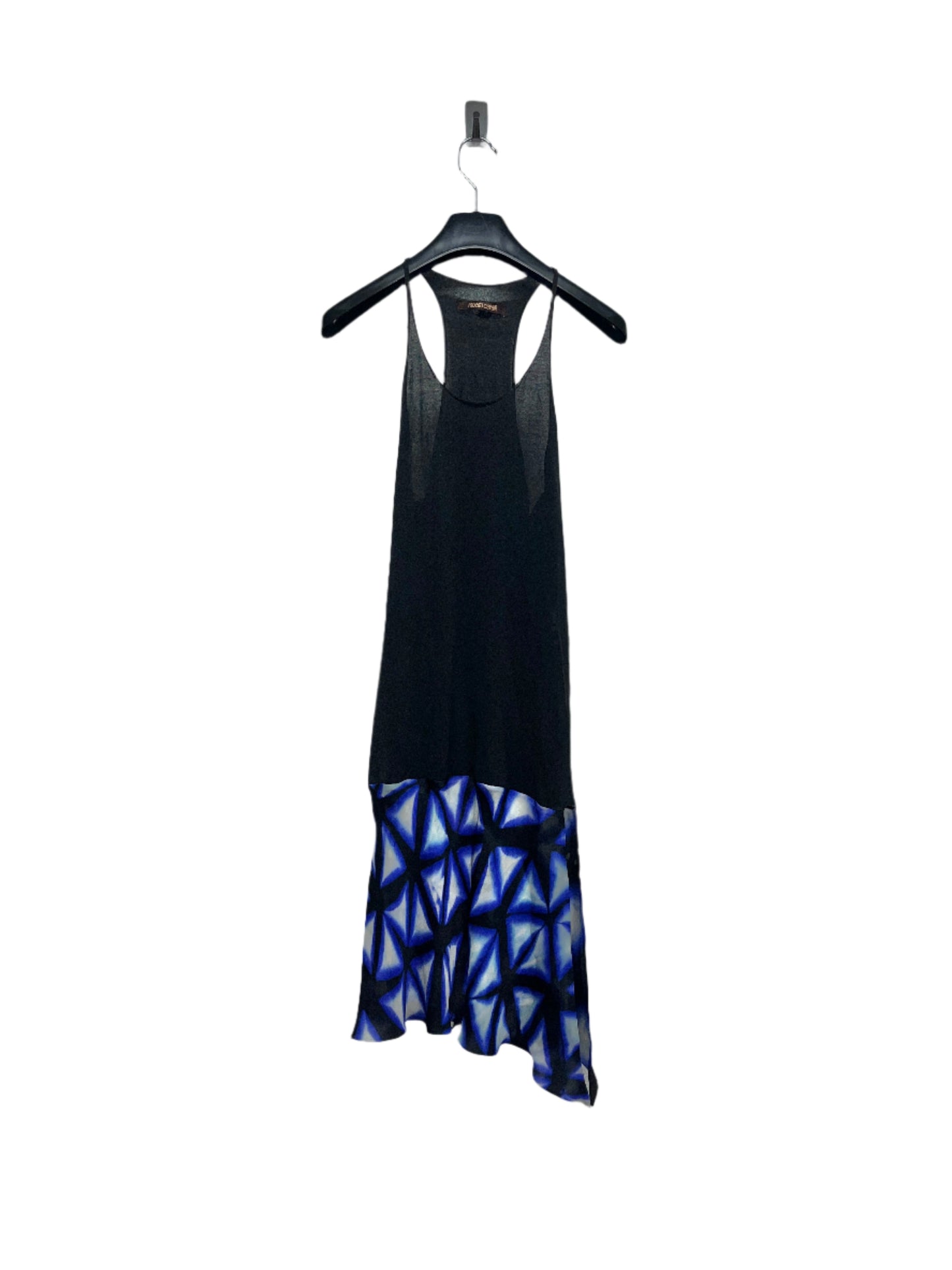 ROBERTO CAVALLI asymmetrical slit sheer stretchy dress (S)