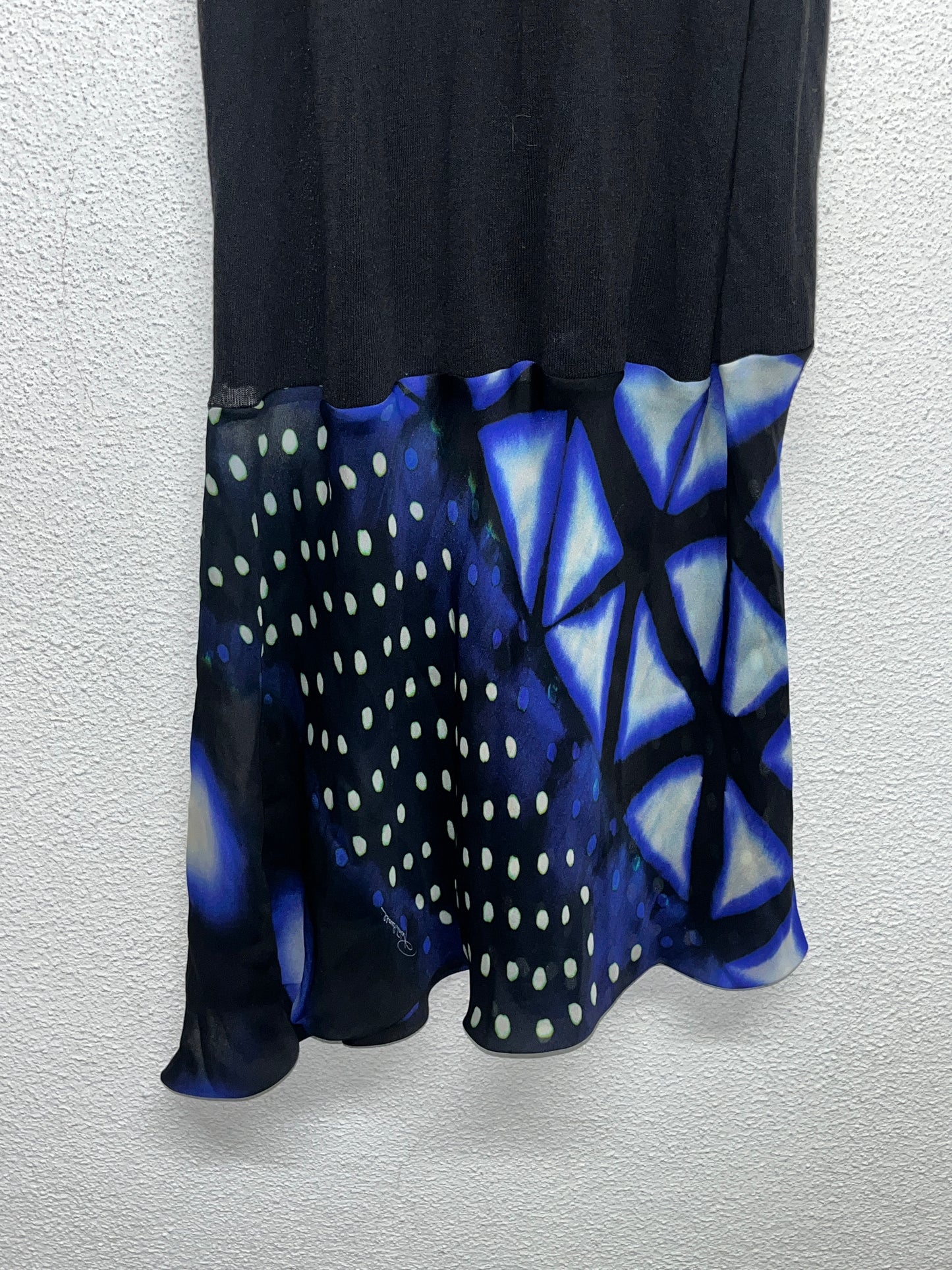 ROBERTO CAVALLI asymmetrical slit sheer stretchy dress (S)