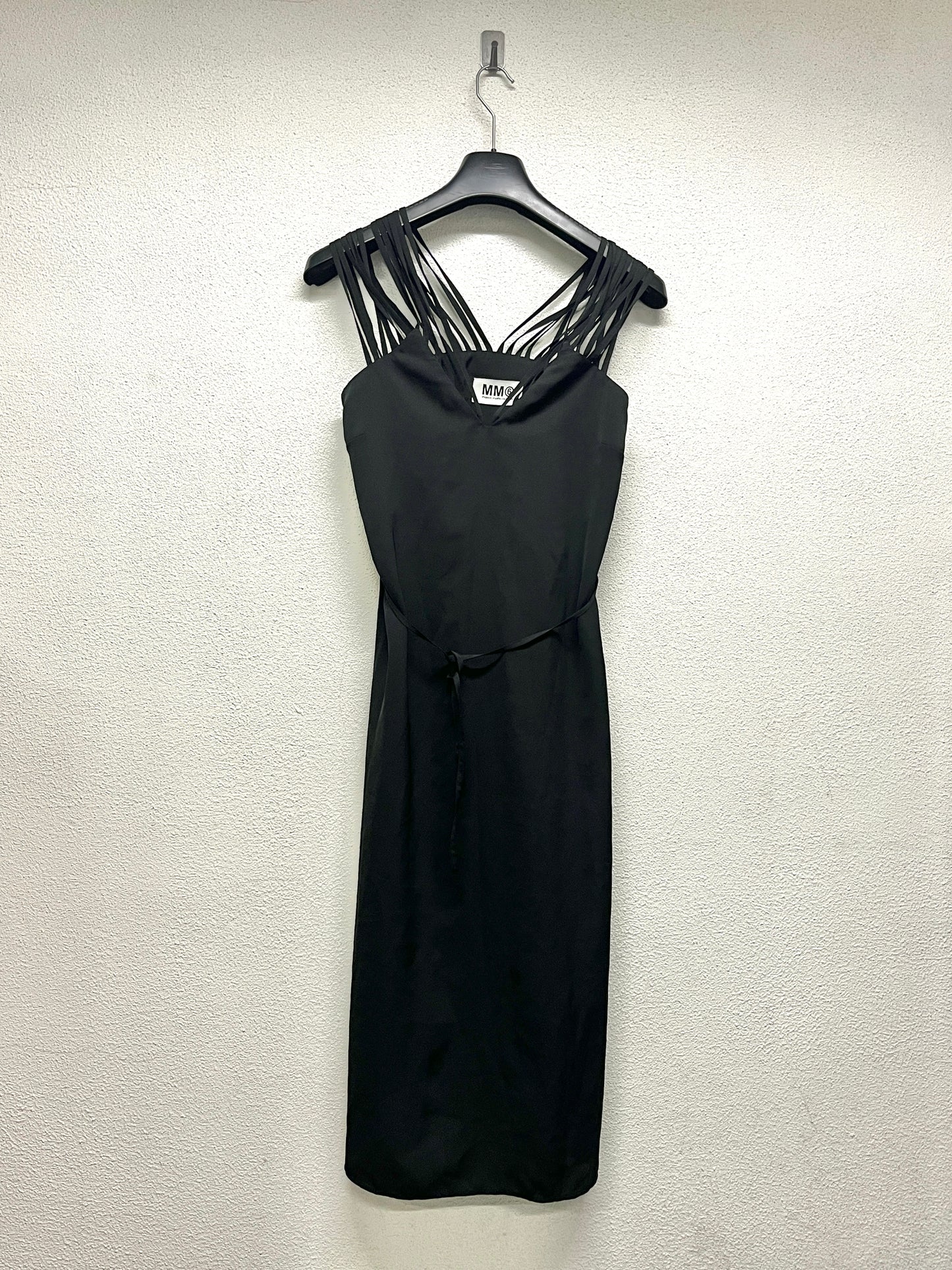 MAISON MARGIELA black dress with multi straps (S)