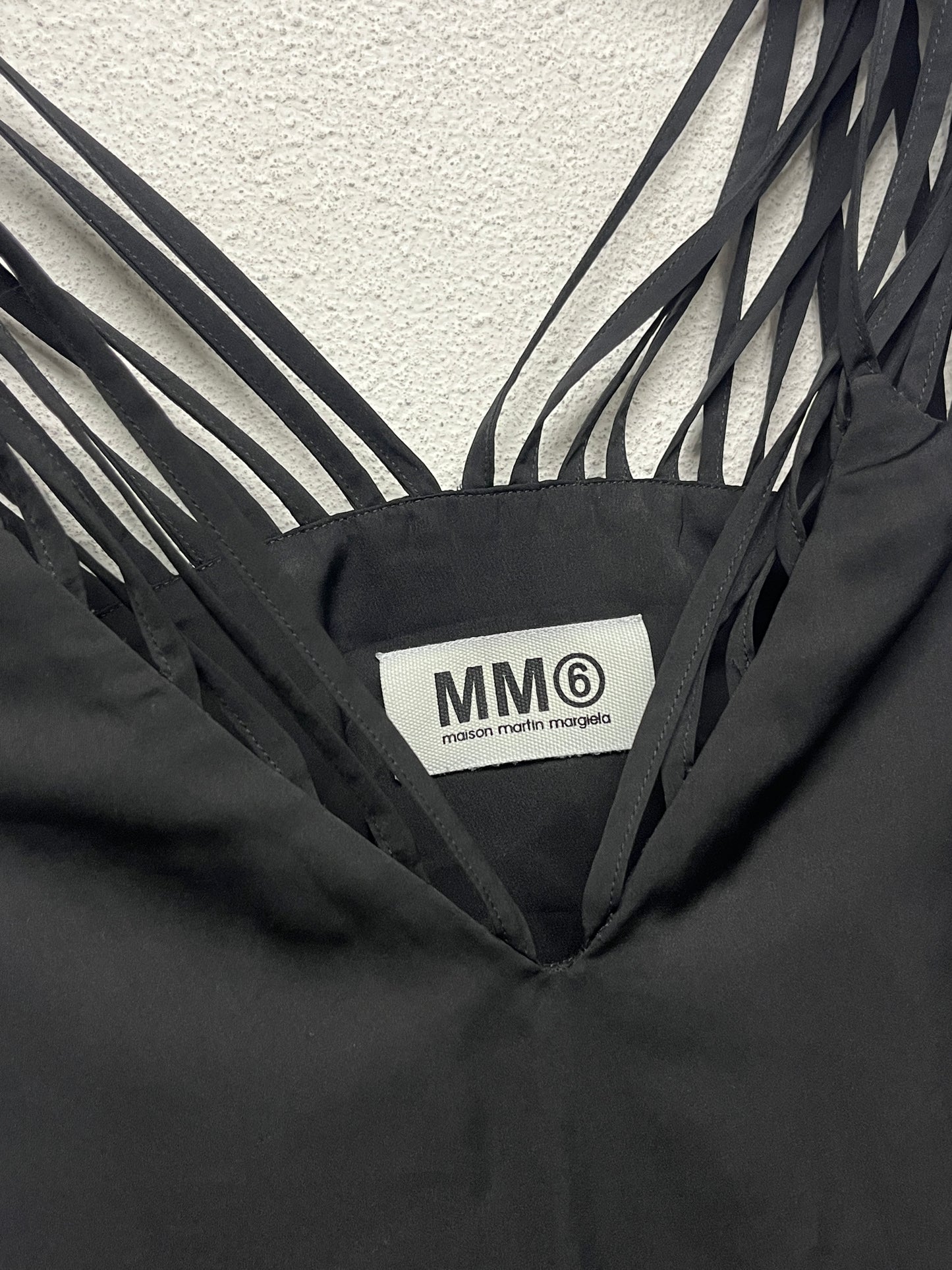 MAISON MARGIELA black dress with multi straps (S)