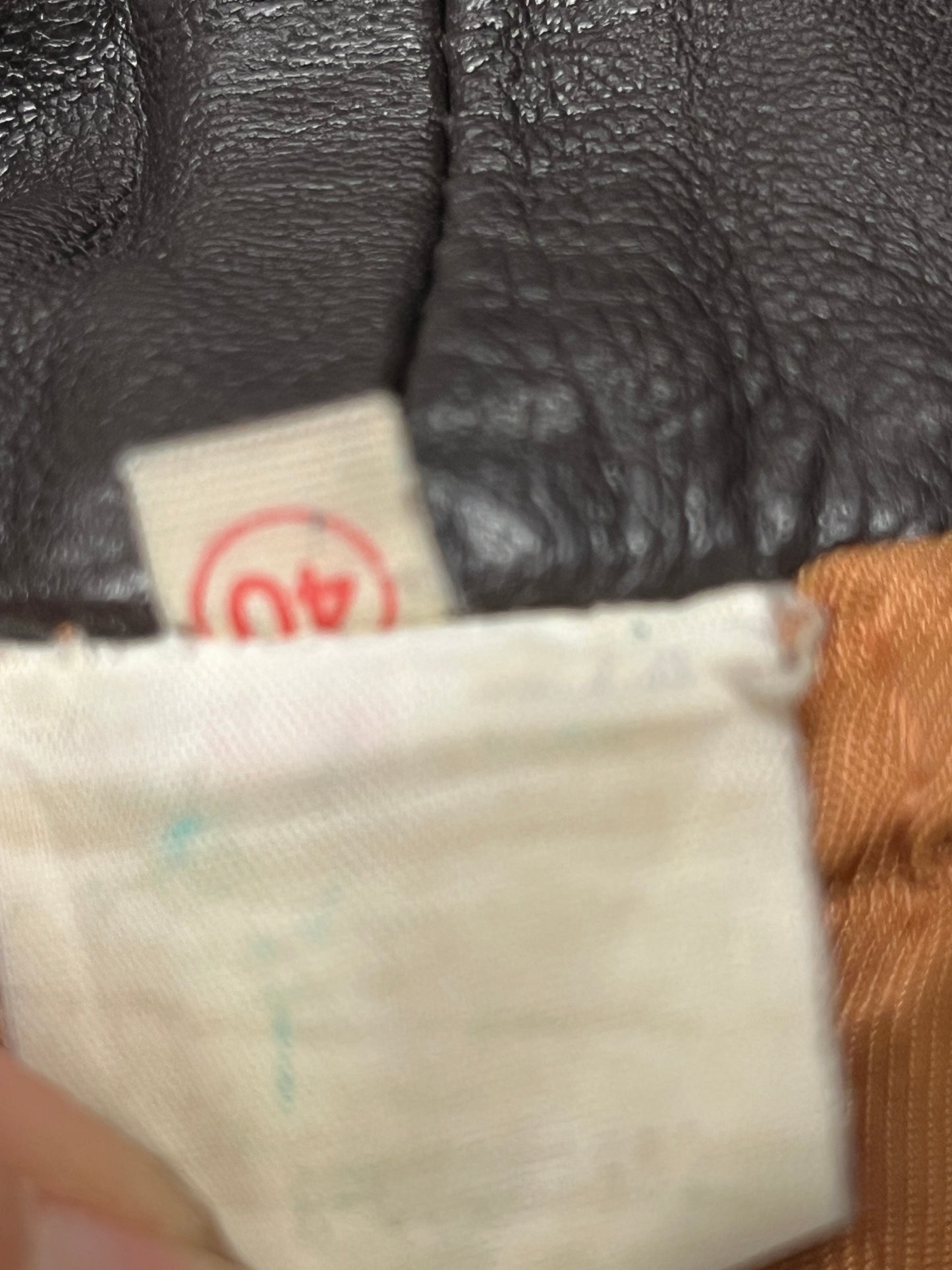 VINTAGE brown biker leather trousers (XS)