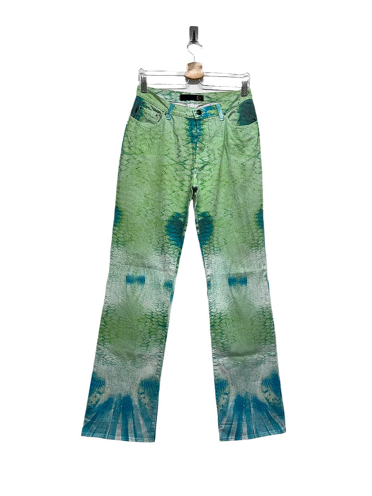 ROBERTO CAVALLI animal-abstract print trousers (M)