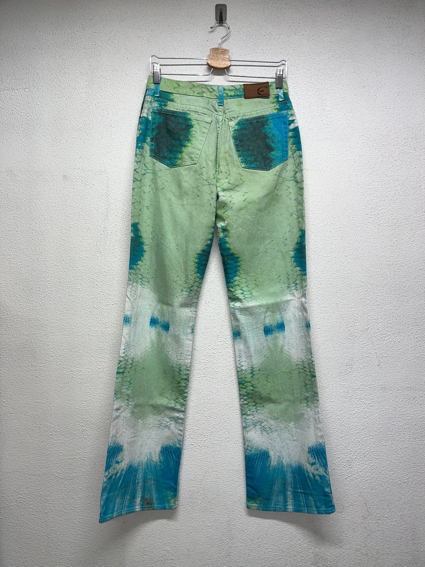 ROBERTO CAVALLI animal-abstract print trousers (M)