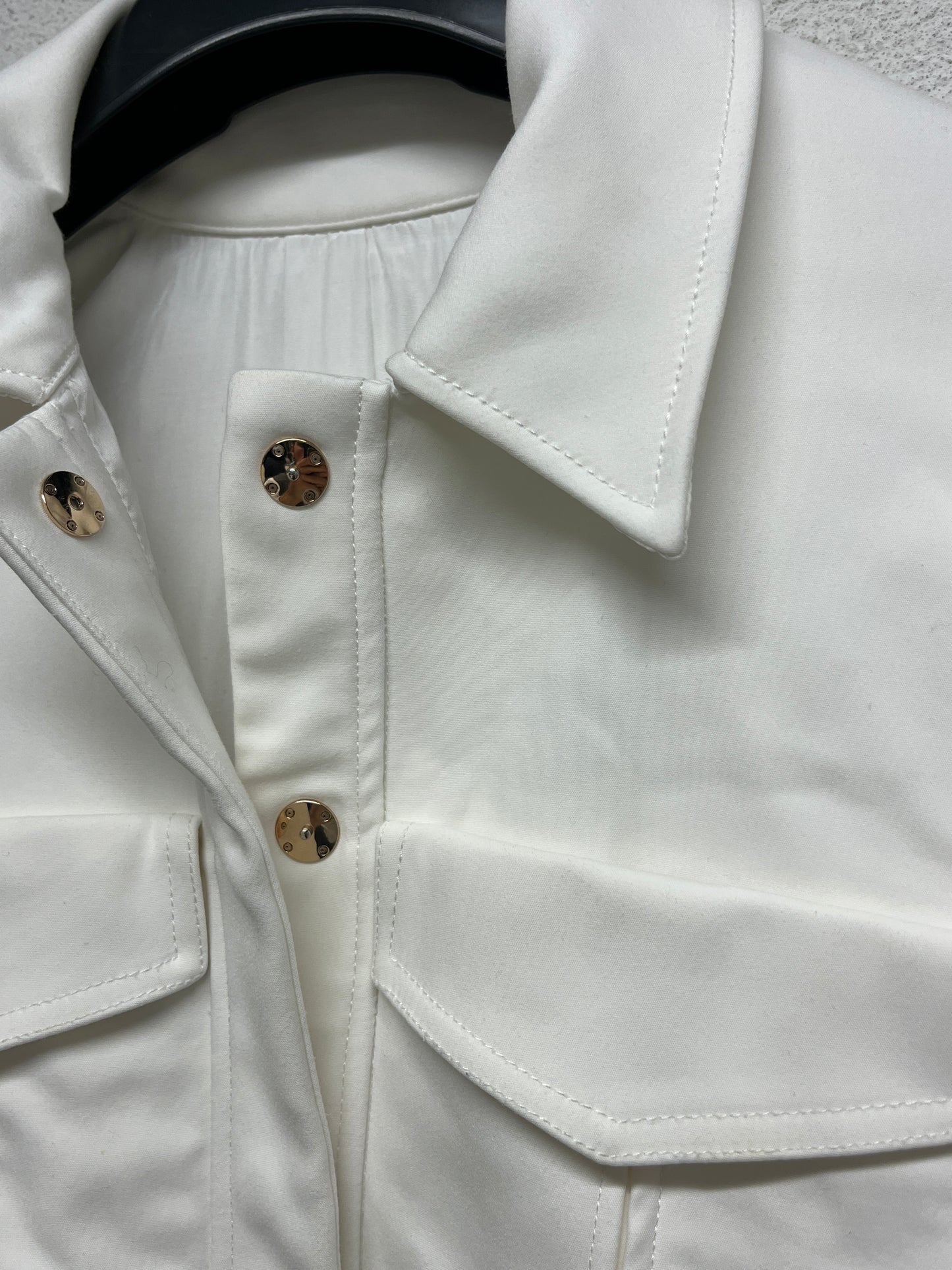 DION LEE white cargo overshirt / jacket (S/M)