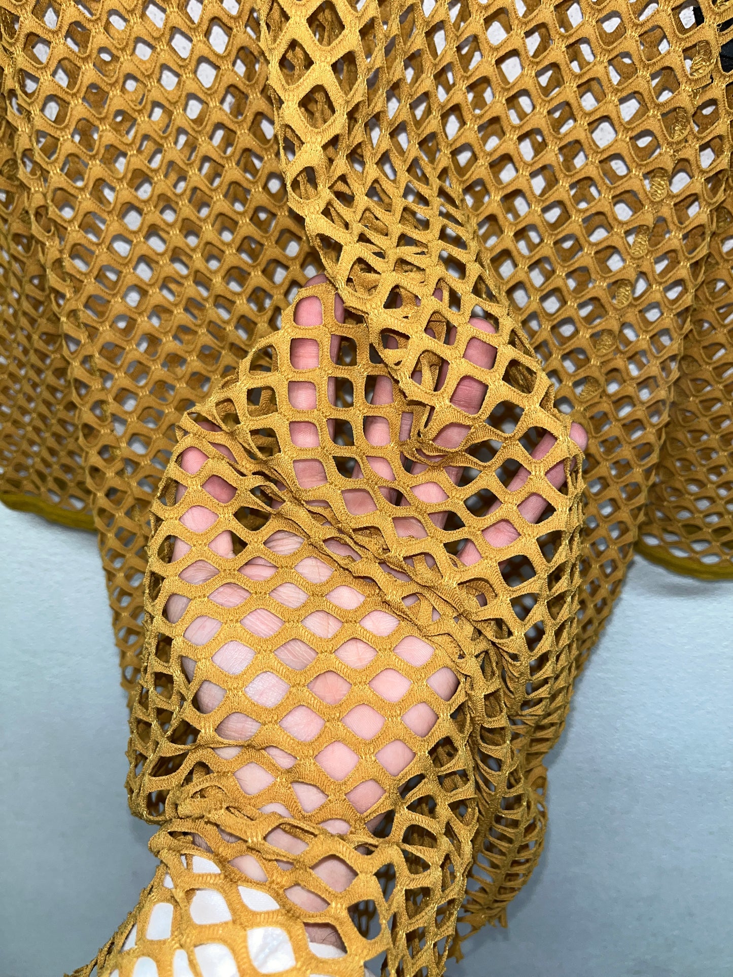 ISABEL MARANT net mustard dress (L)