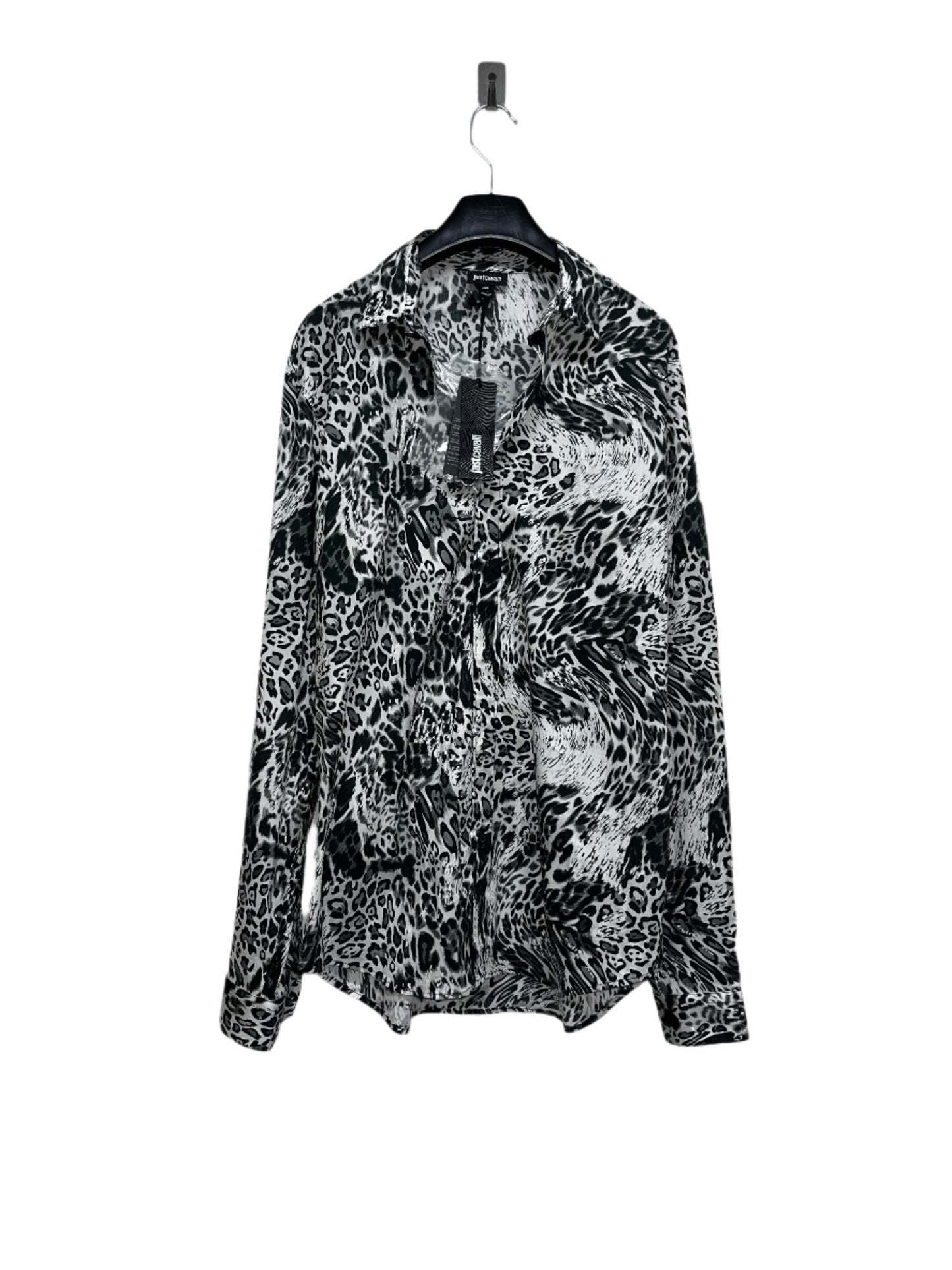 ROBERTO CAVALLI abstract-animal print shirt (M)
