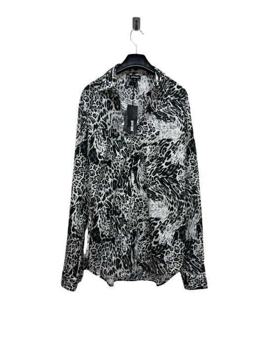 ROBERTO CAVALLI abstract-animal print shirt (M)