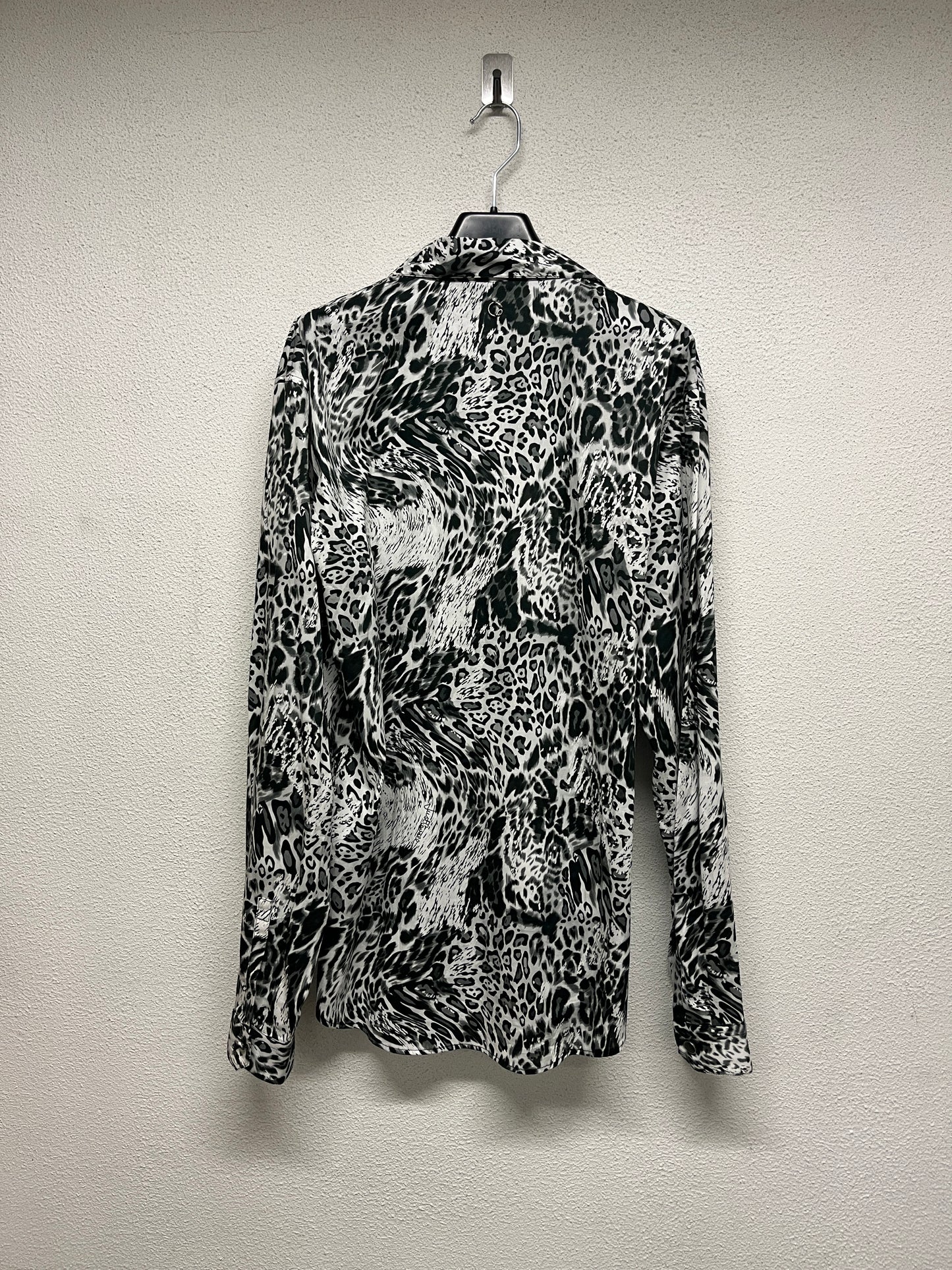 ROBERTO CAVALLI abstract-animal print shirt (M)
