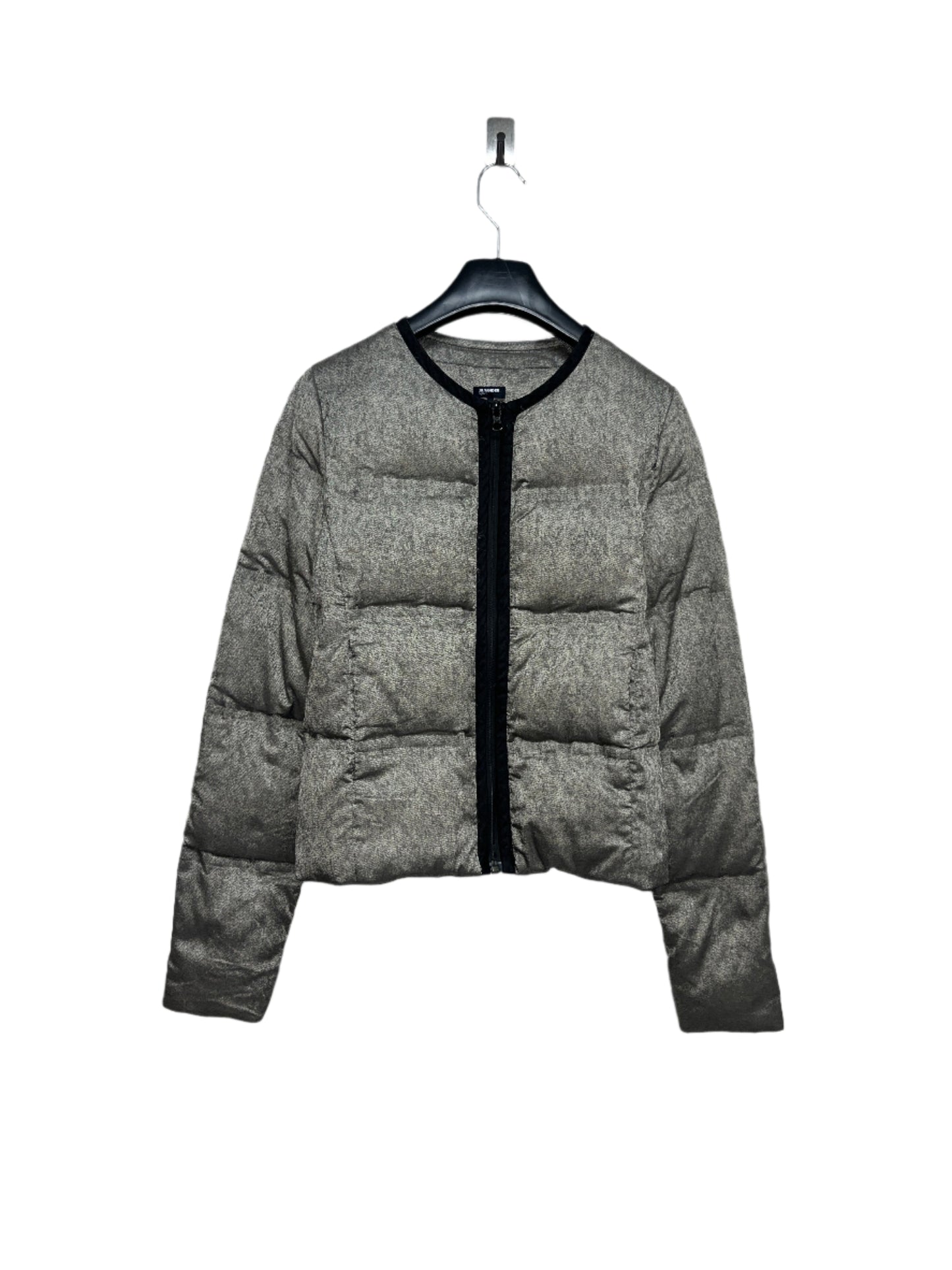 JIL SANDER metallic grey puffer jacket (XS)