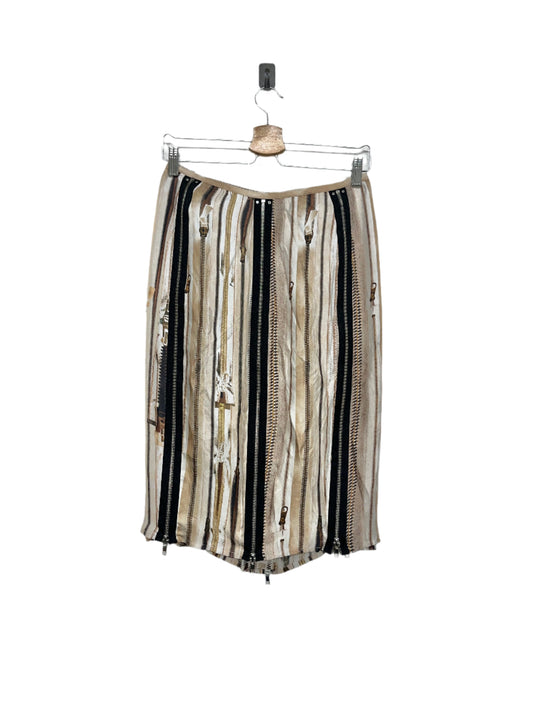 JEAN PAUL GAULTIER tromp l’ceil viscose skirt with multiple real zippers (S/M)