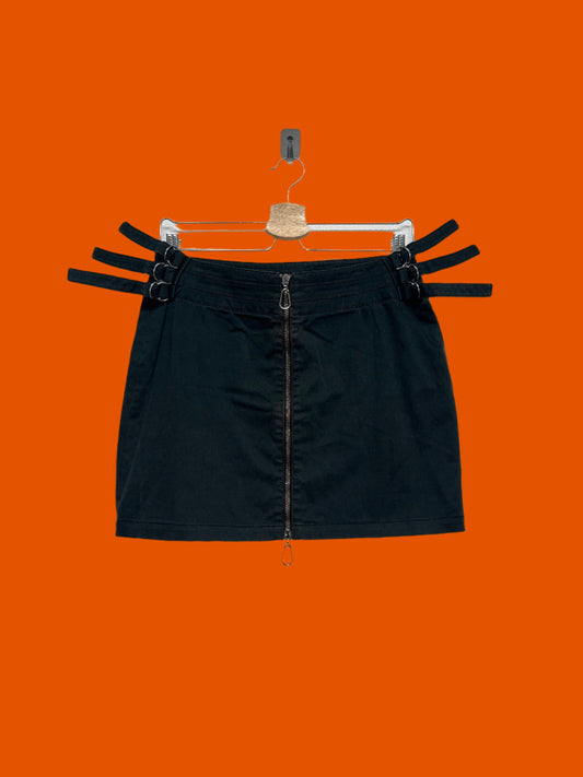 VERSACE zipped cargo belted mini skirt (M)