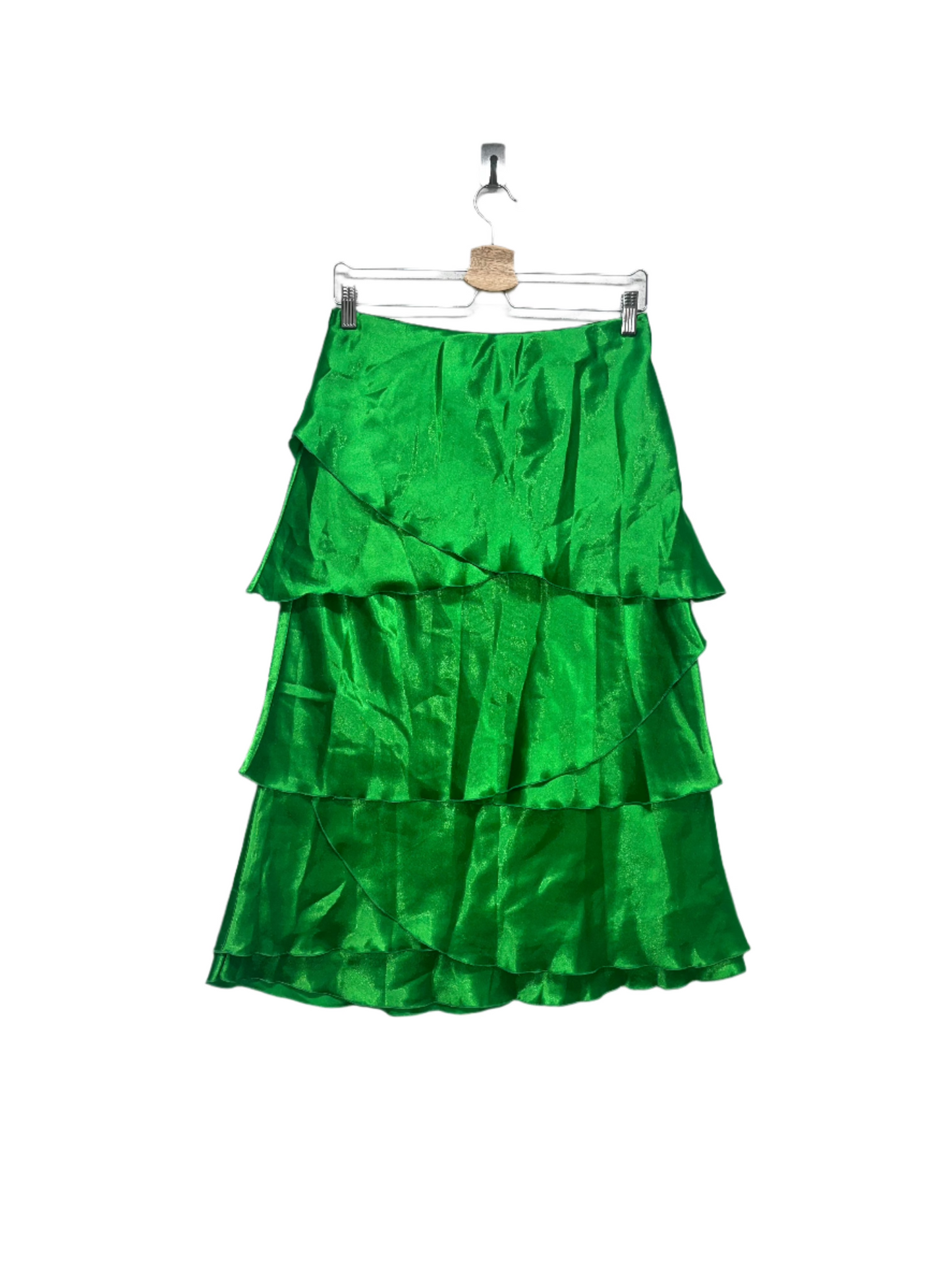 VINTAGE green ruffled skirt (M)