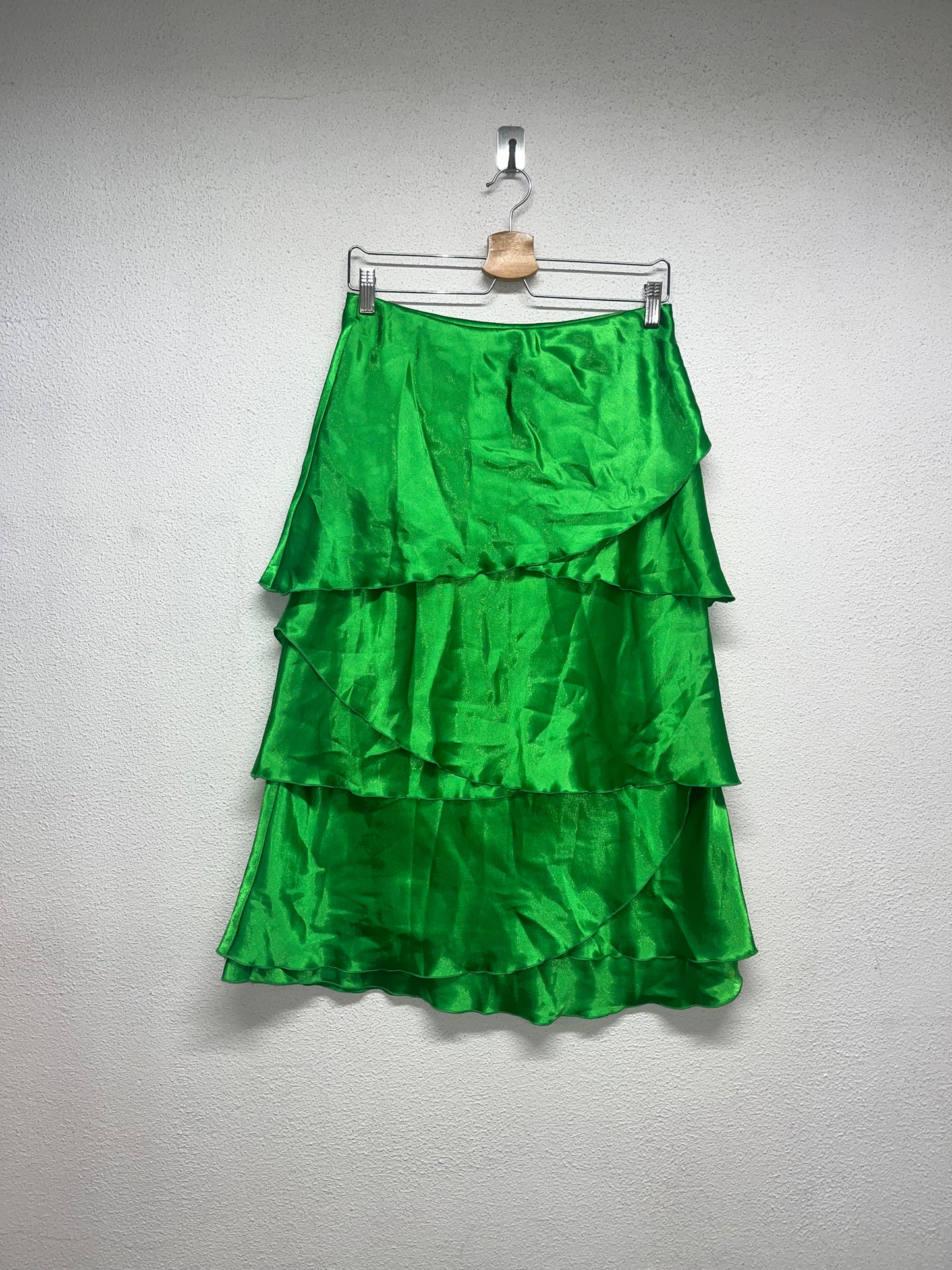 VINTAGE green ruffled skirt (M)