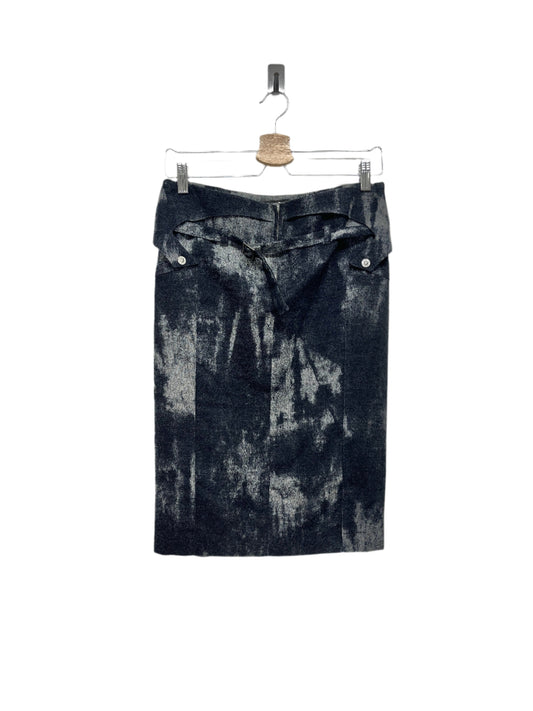 VERSACE belted pencil skirt (M)