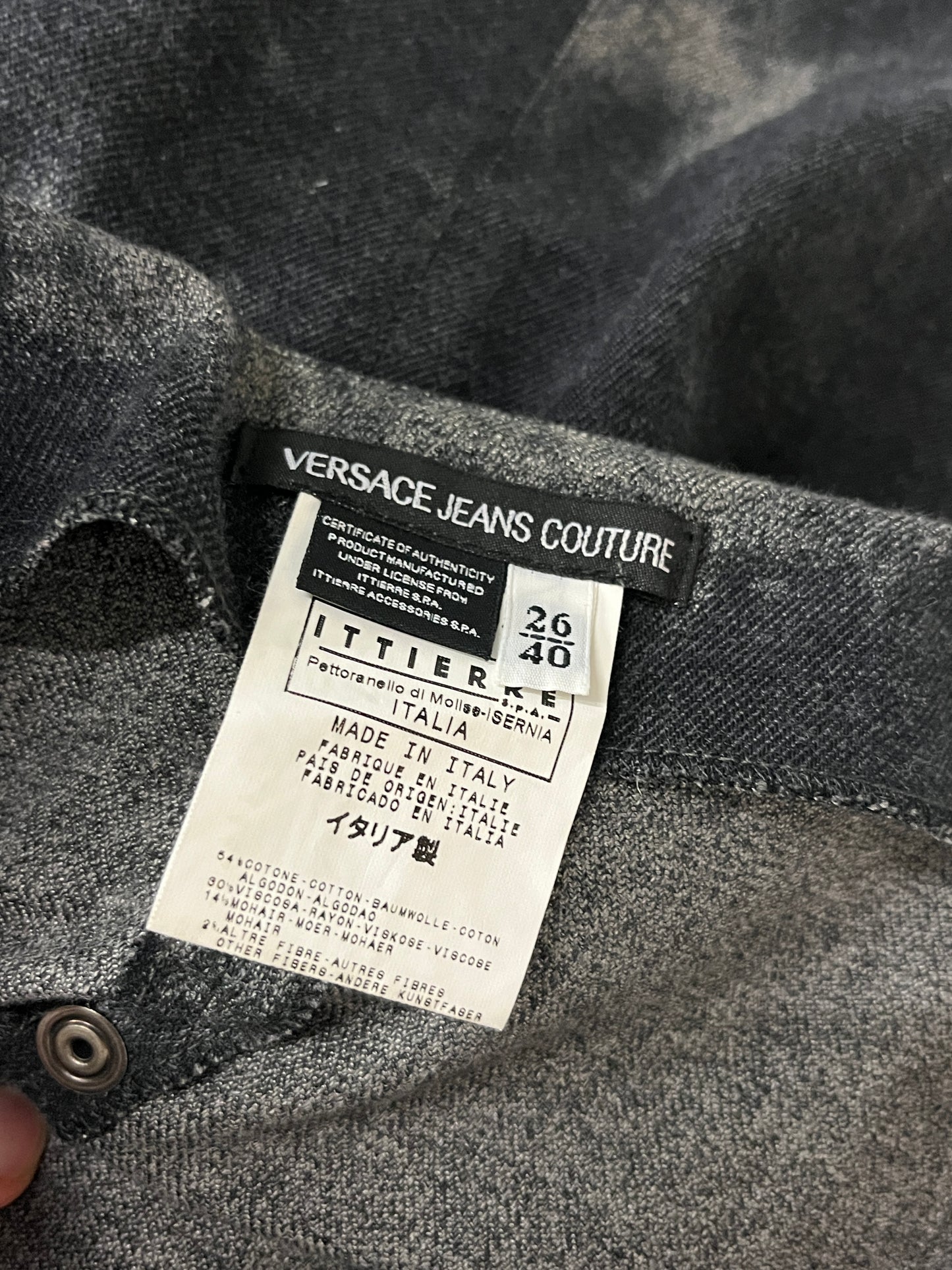 VERSACE belted pencil skirt (M)