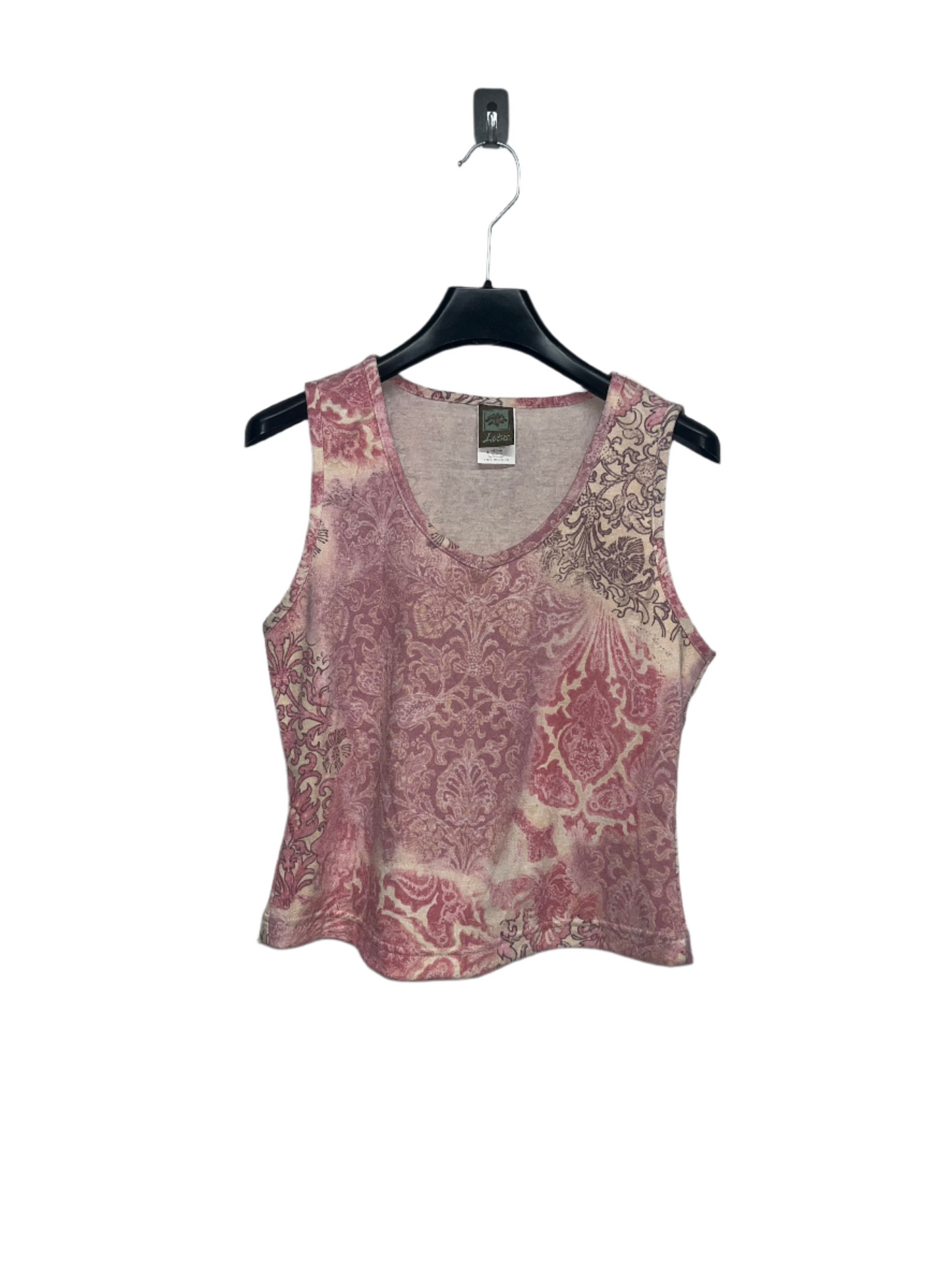 VINTAGE pink printed top (M)