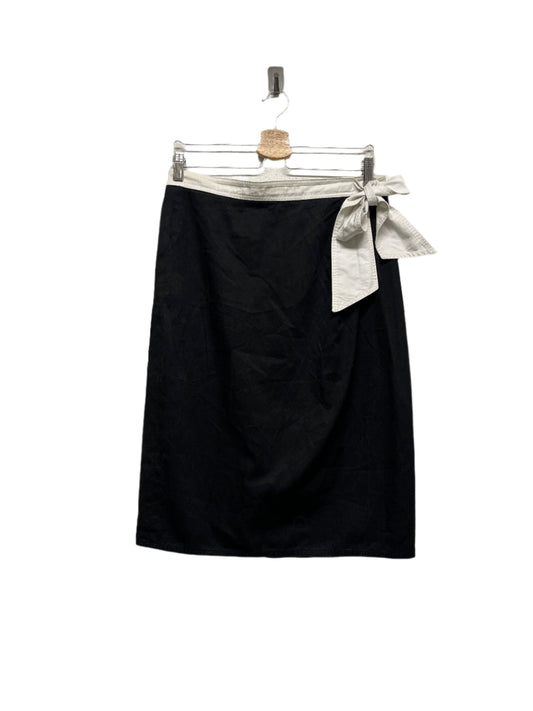 VALENTINO black and white skirt with lace/ties (L)