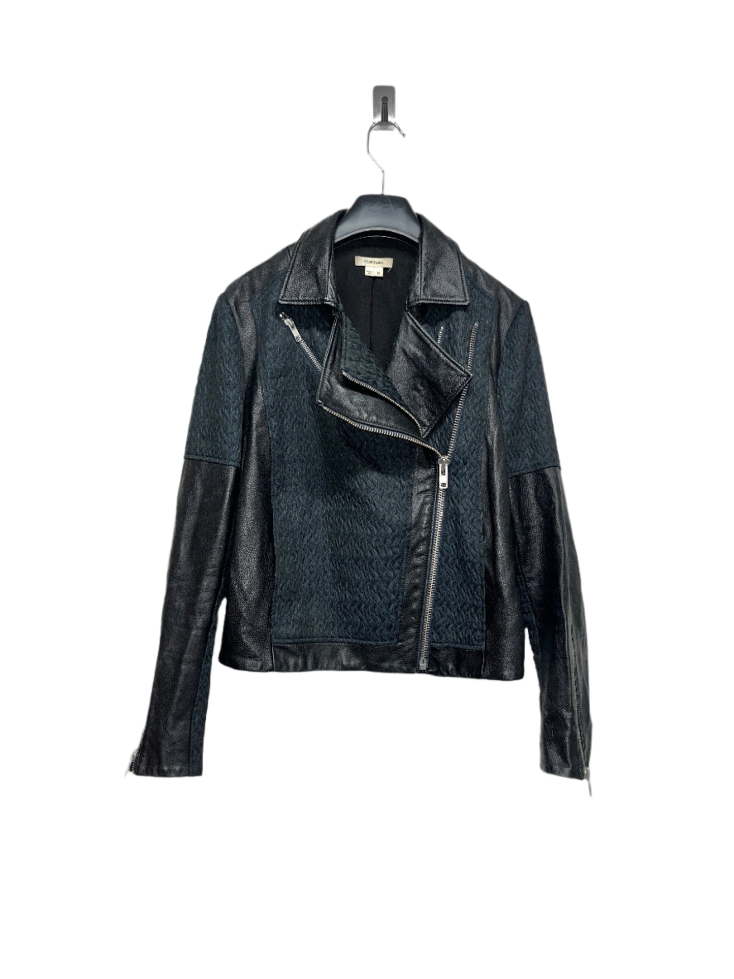 HELMUT LANG leather biker zipped jacket (M)