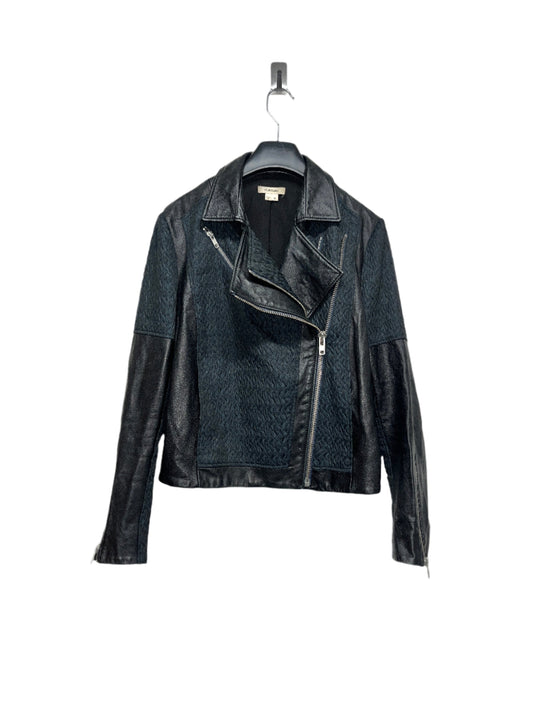 HELMUT LANG leather biker zipped jacket (M)