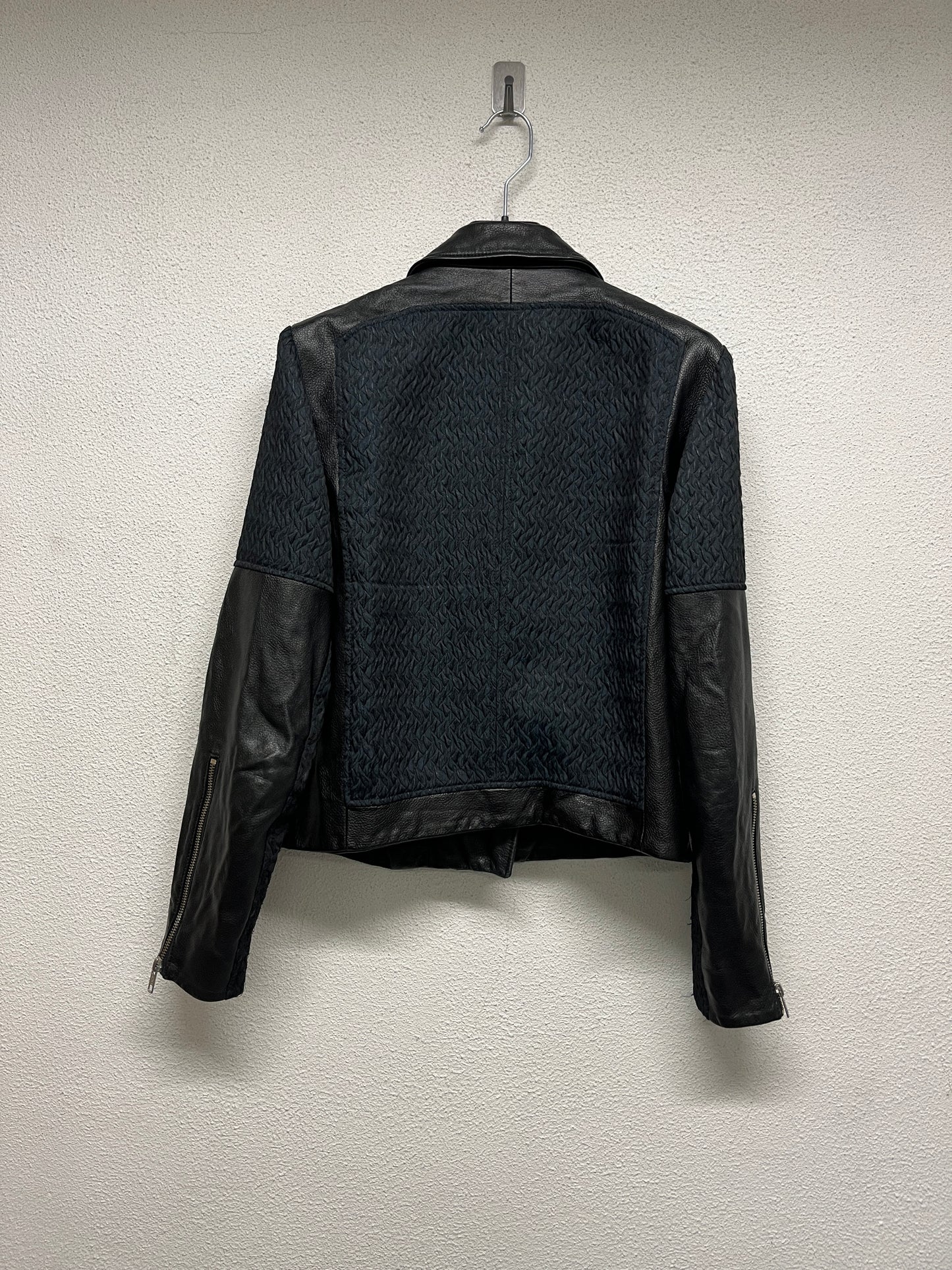 HELMUT LANG leather biker zipped jacket (M)