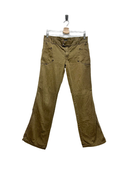 DOLCE & GABBANA khaki cargo bootcut trousers (L)