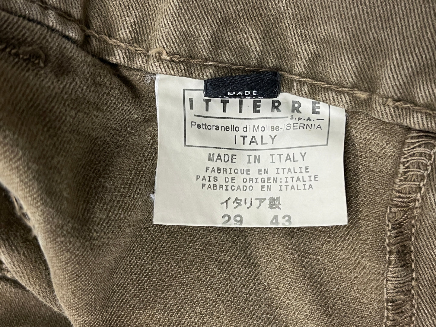 DOLCE & GABBANA khaki cargo bootcut trousers (L)
