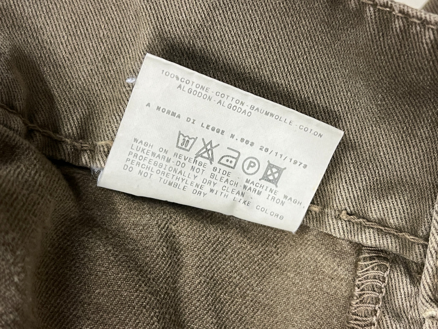 DOLCE & GABBANA khaki cargo bootcut trousers (L)