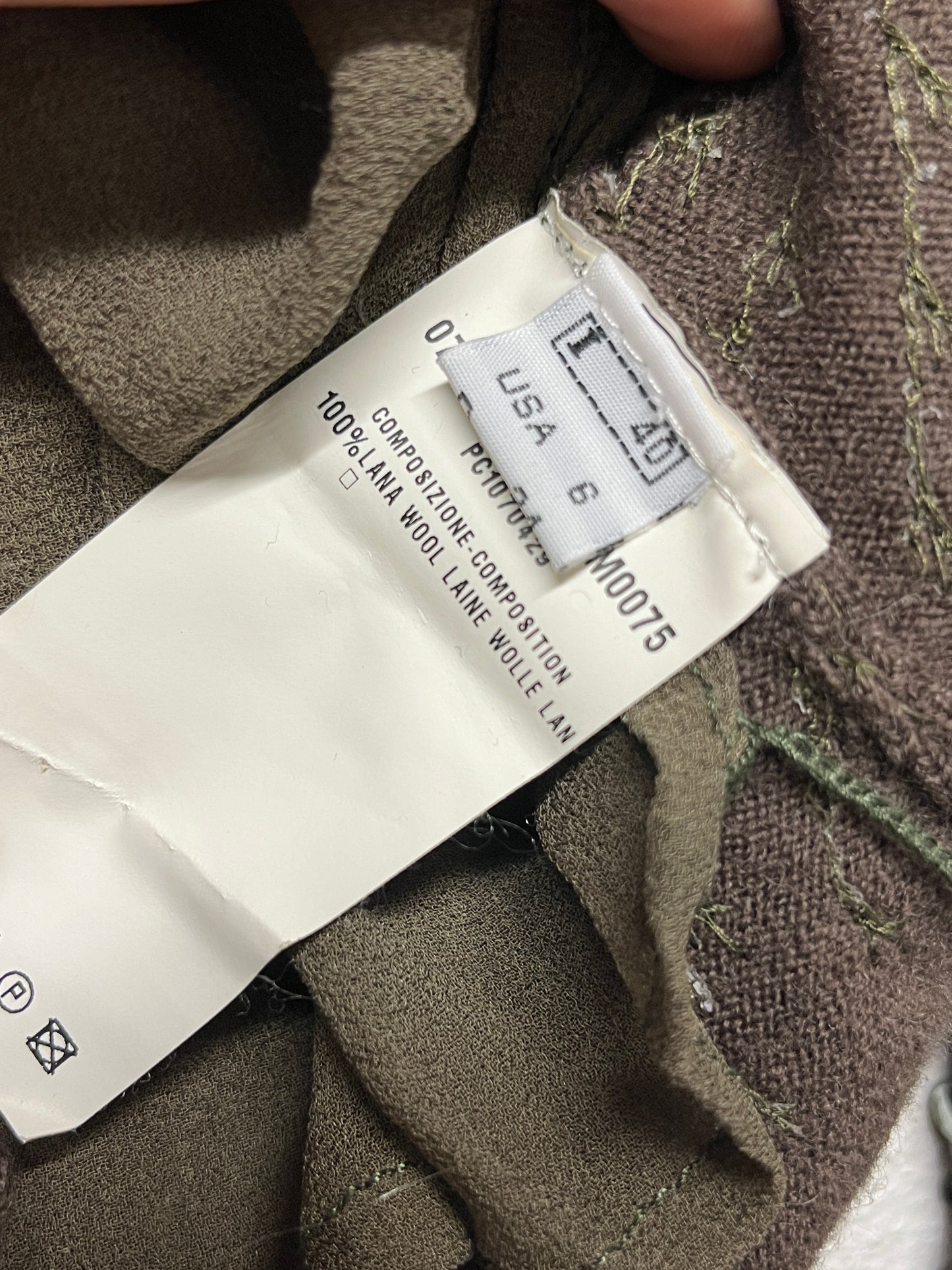 ROBERTO CAVALLI Class cavalli wool sequin khaki cropped cardigan (XS)