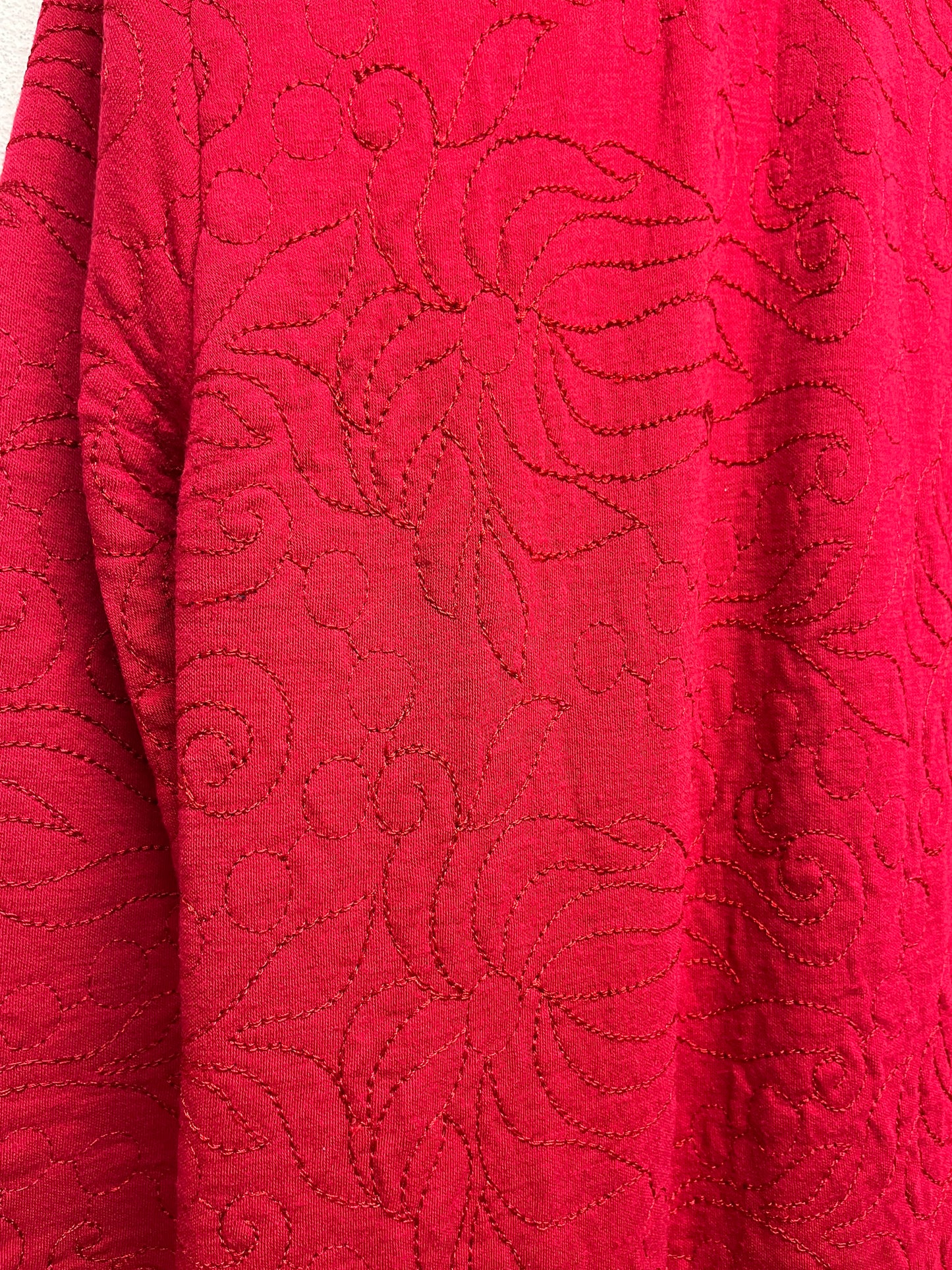VERSACE maxi wool red long sleeve dress (L)